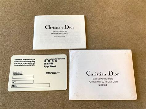 real dior authenticity card|are dior bags authentic.